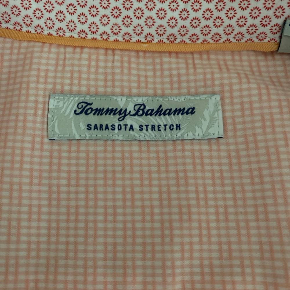 Tommy Bahama Mens Sarasota Stretch Button Shirt Ventura Coast Primrose Pink L - Picture 3 of 9